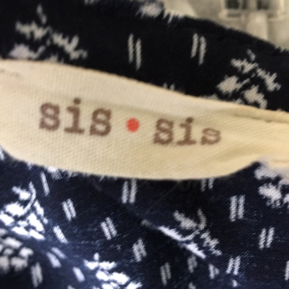 Navy w/white floral print - Picture 3 of 6